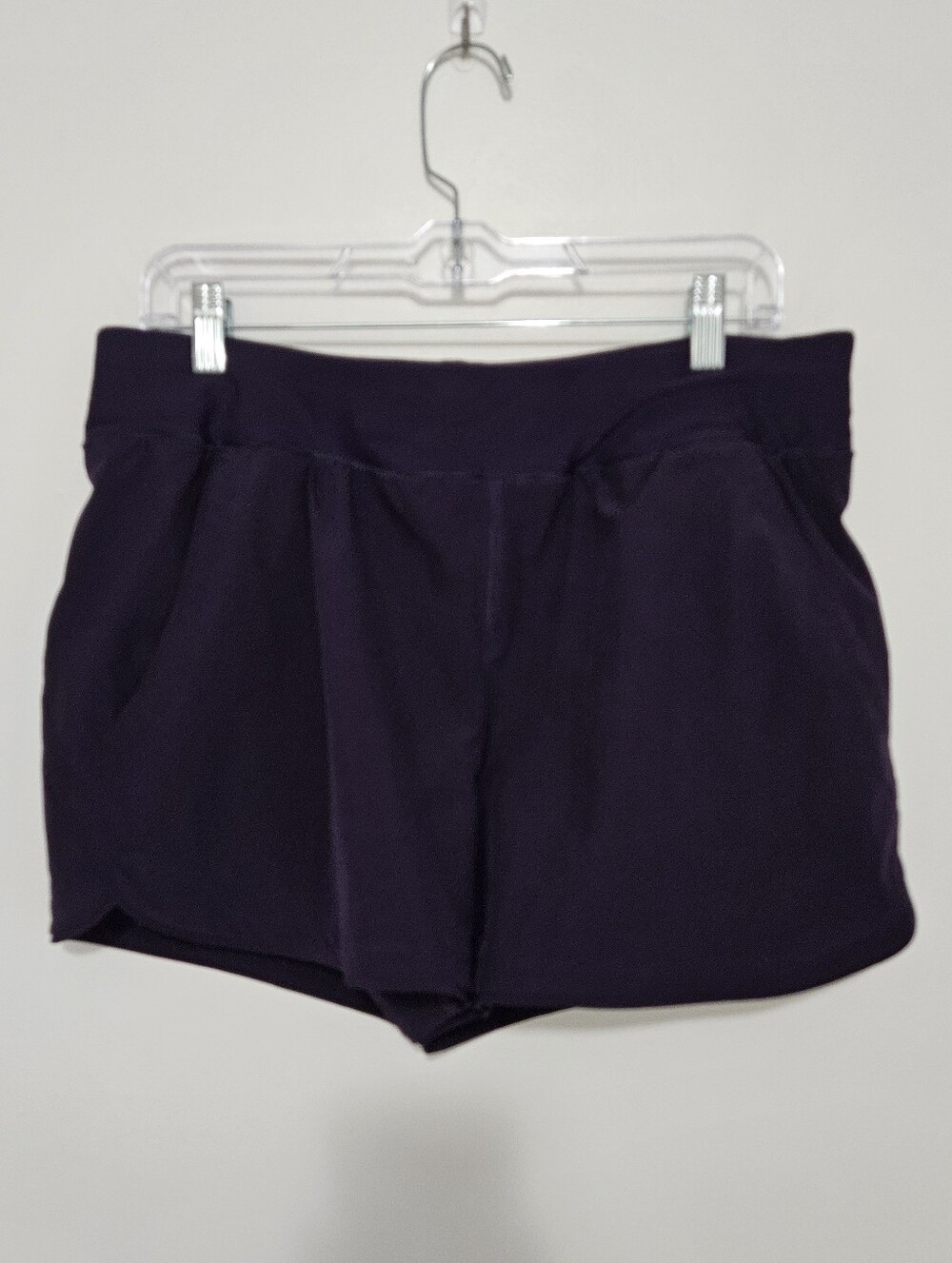 Lands End Swim Shorts Womens 12 Purple Quick Dry Stretch Panty Liner Athletic